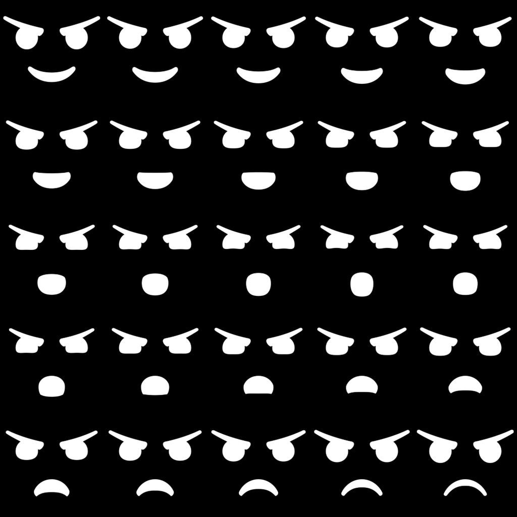 A flipbook sheet of animation frames