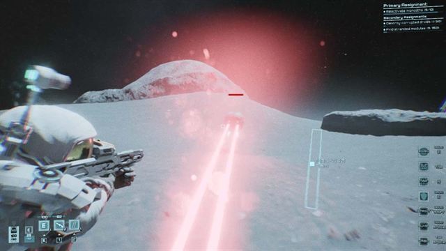 Combat on the moon surface