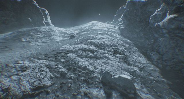 The lunar landscape and its layered surface materials
